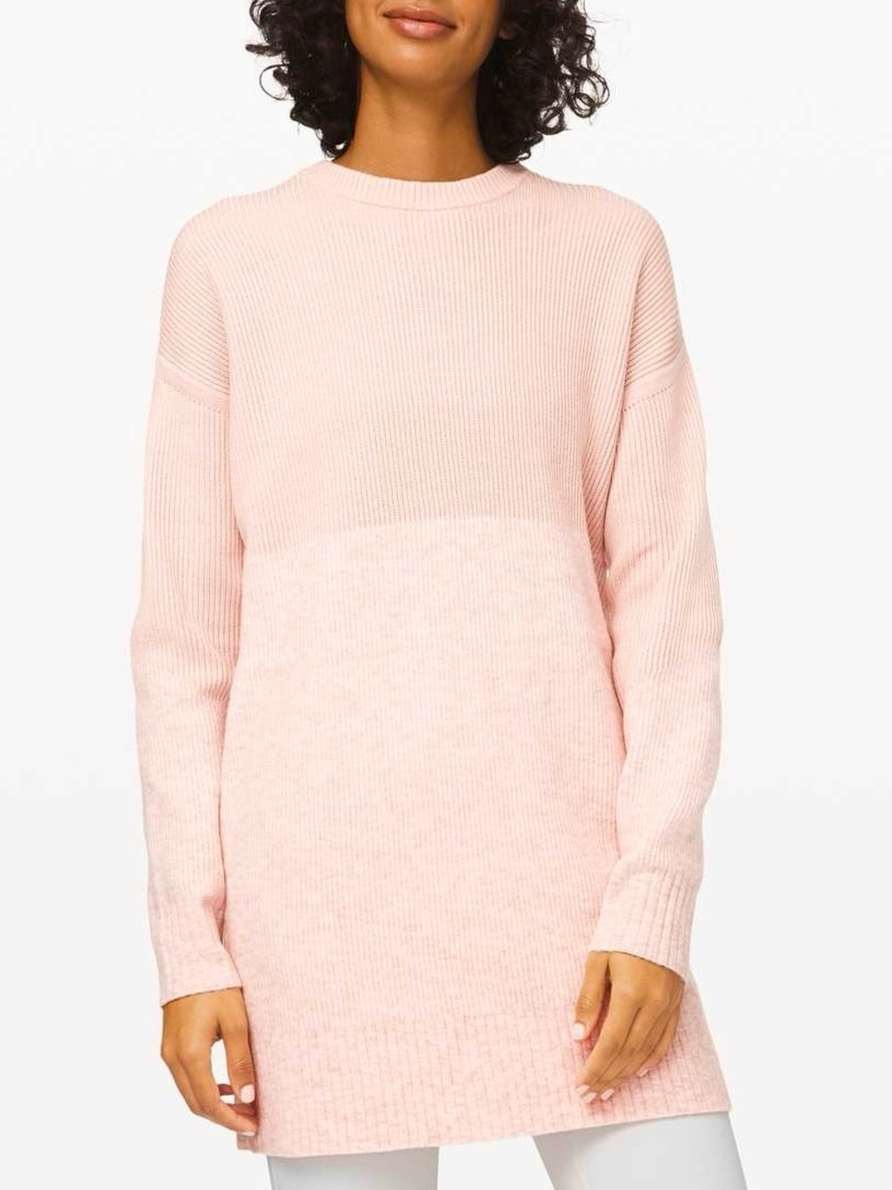 Lululemon Restful Intention Cashlu Crew Neck Sweater Pink Cashmere Blend Sz L
